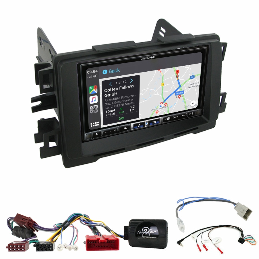 Autoradio tactile Alpine GPS Carplay Mazda 6 et CX-5 de 2012 à 2017+ Kit complet