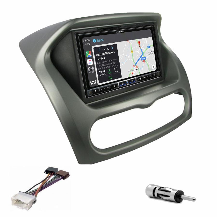 Autoradio tactile Alpine GPS Carplay Mitsubishi iMiev de 2010 à 2020+ Kit complet