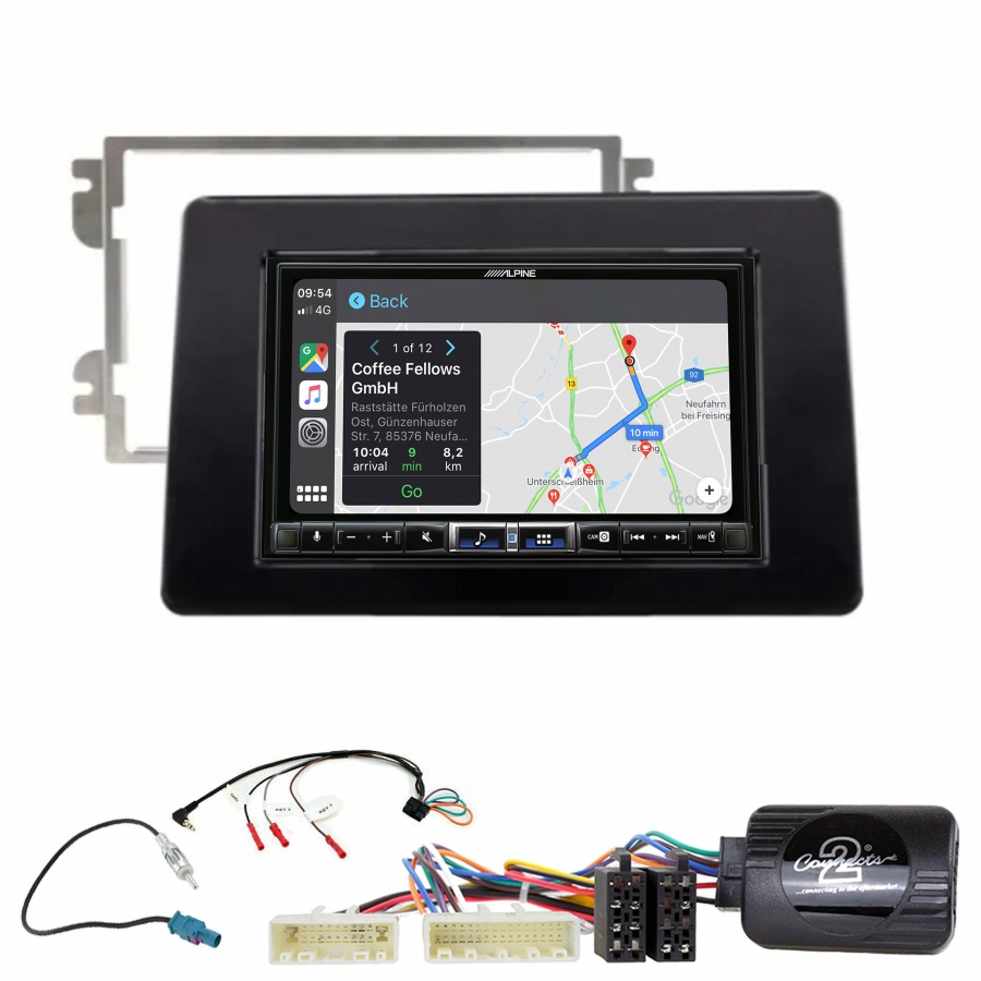 Autoradio tactile Alpine GPS Carplay Nissan NV400 de 11/2019 à 2025+ Kit complet
