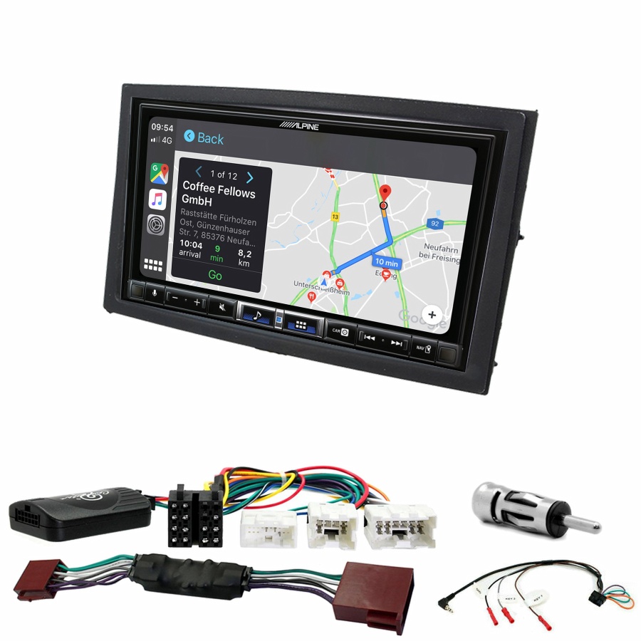 Autoradio tactile Alpine GPS Carplay Nissan 350Z+ Kit complet