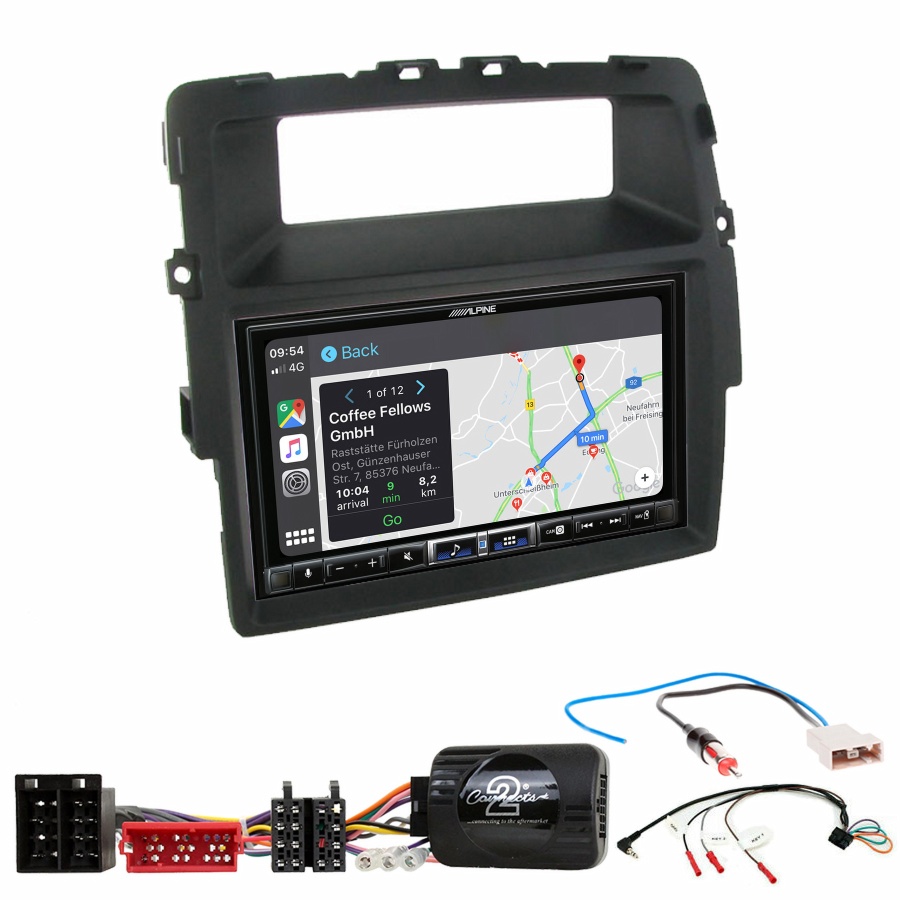 Autoradio tactile Alpine GPS Carplay Renault Trafic de 2007 à 2014+ Kit complet