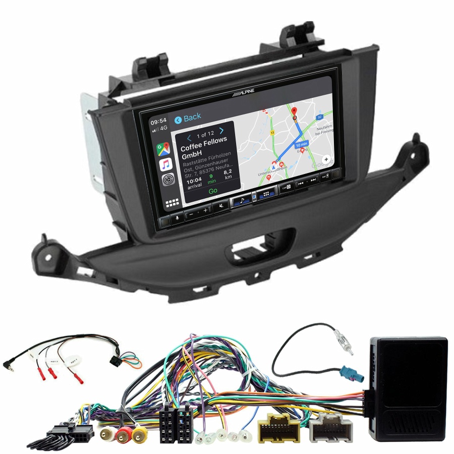 Autoradio tactile Alpine GPS Carplay Opel Astra de 2015 à 2019+ Kit complet