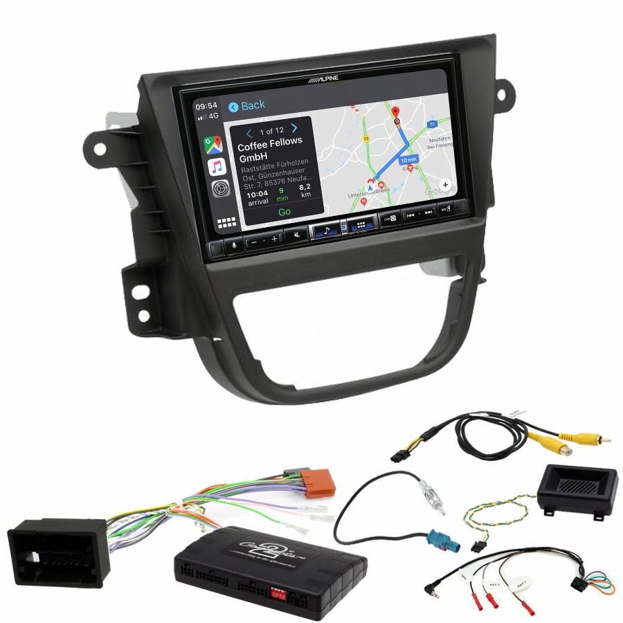 Autoradio tactile Alpine GPS Carplay Opel Mokka de 10/2012 à 06/2016+ Kit complet