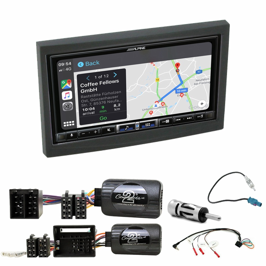 Autoradio tactile Alpine GPS Carplay Peugeot 207 307 3008 5008 Expert Partner+ Kit complet
