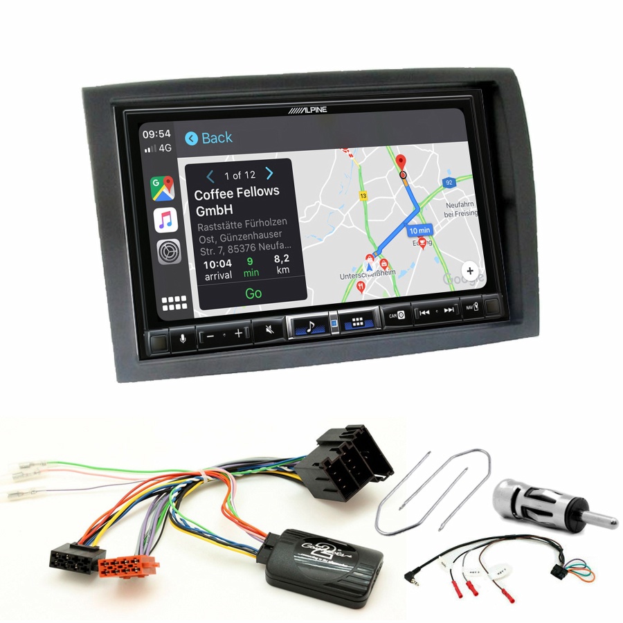 Autoradio tactile Alpine GPS Carplay Peugeot Boxer+ Kit complet