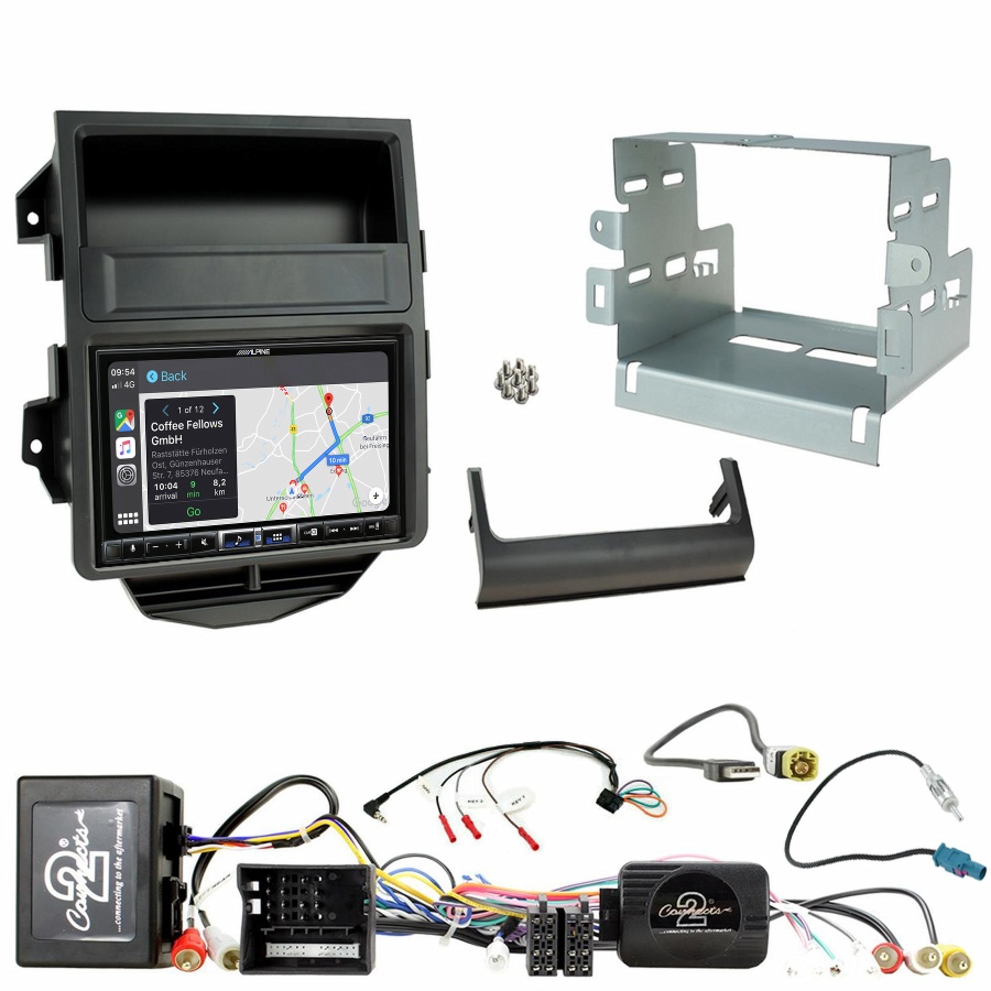 Autoradio tactile Alpine GPS Carplay Porsche Macan de 2014 à 2016+ Kit complet
