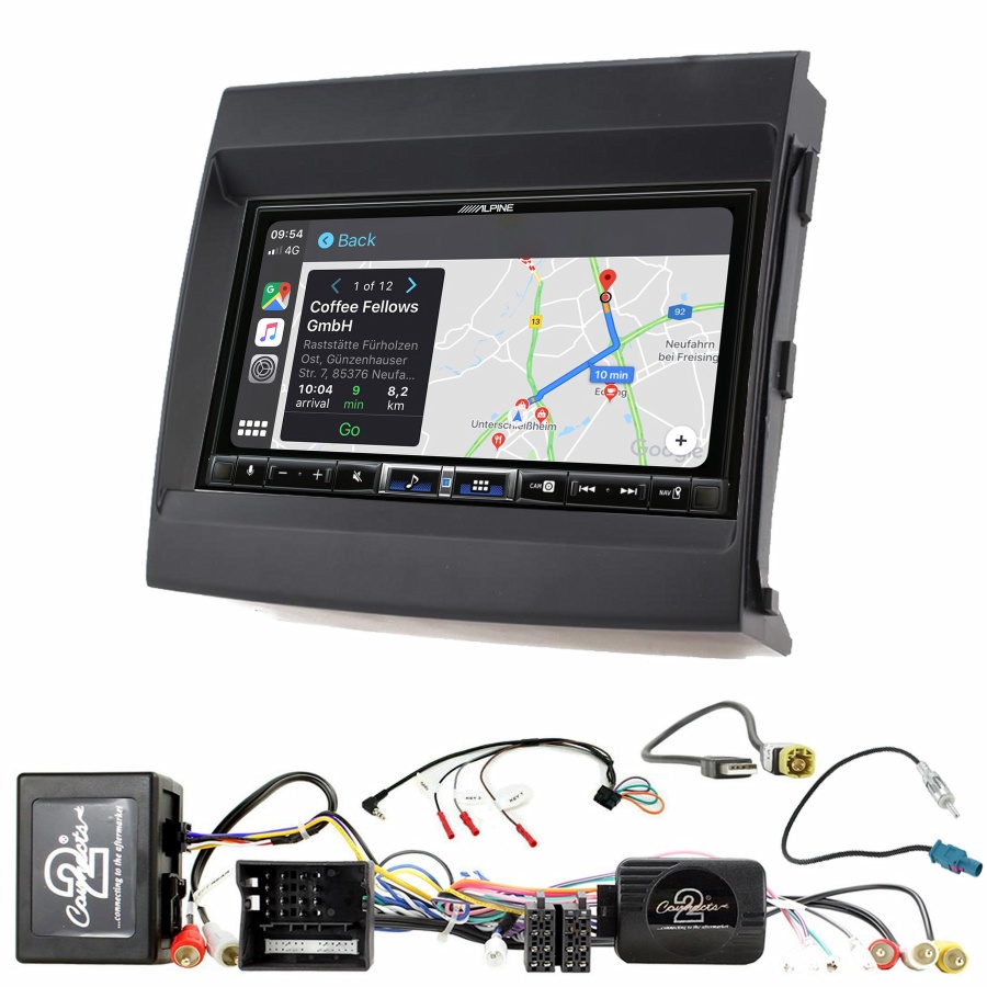 Autoradio tactile Alpine GPS Carplay Porsche Panamera de 2009 à 2016+ Kit complet