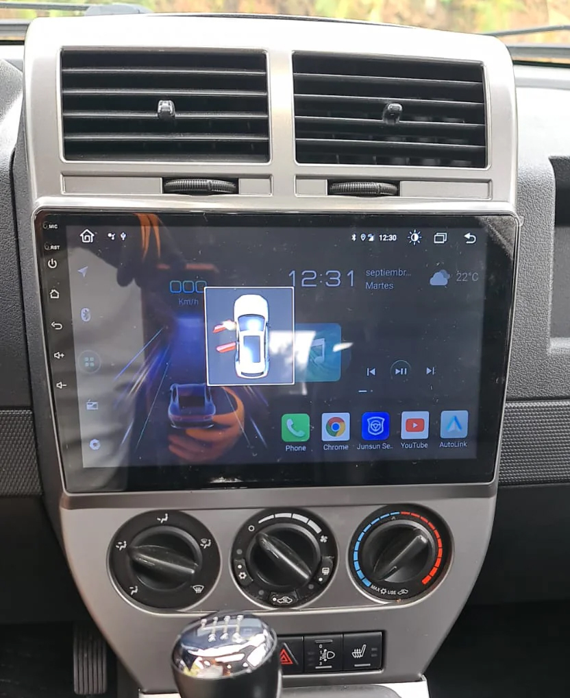 Autoradio CarPlay Android Jeep Compass de 2007 à 2011 - Écran QLED GPS