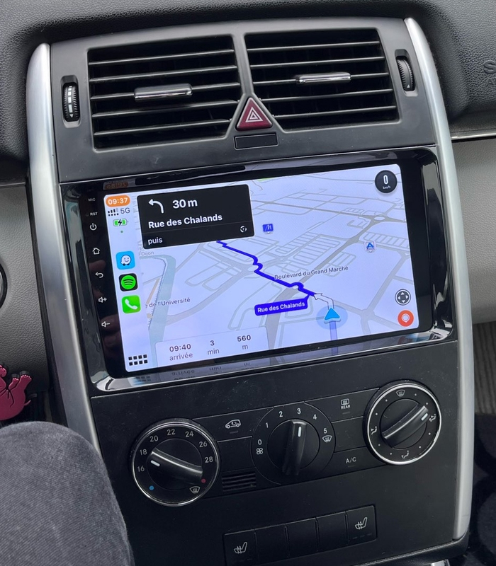 Autoradio CarPlay Android Mercedes Classe A et Classe B de 2004 à 2012 - Écran QLED GPS