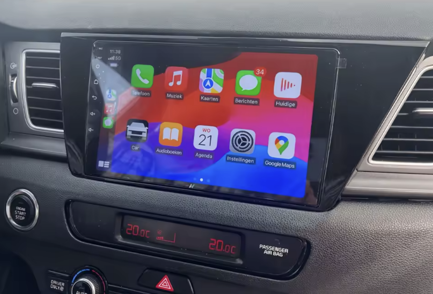 Autoradio CarPlay Android Kia Niro de 2017 à 2021 - Écran QLED GPS