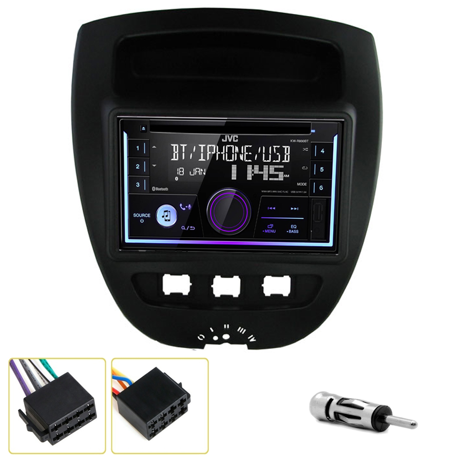 Kit d\'intégration Toyota Aygo de 2005 à 2014 + Autoradio multimédia USB/Bluetooth