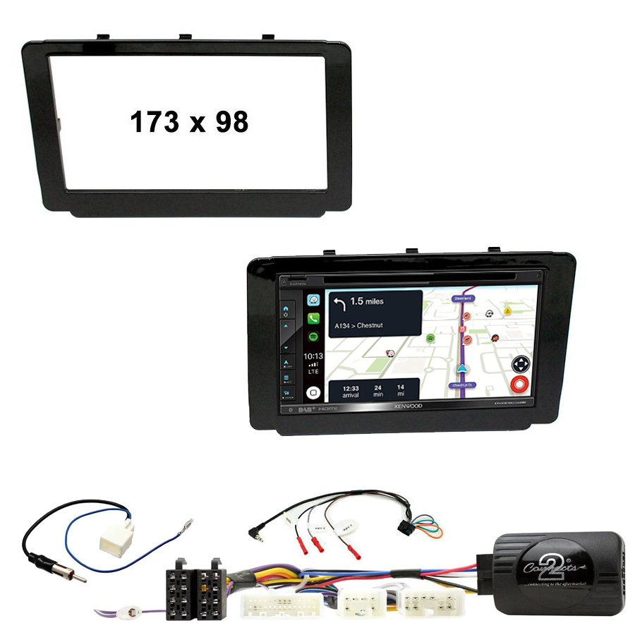 Kit d\'intégration Toyota Hilux depuis 2015 + Autoradio tactile Navigation GPS