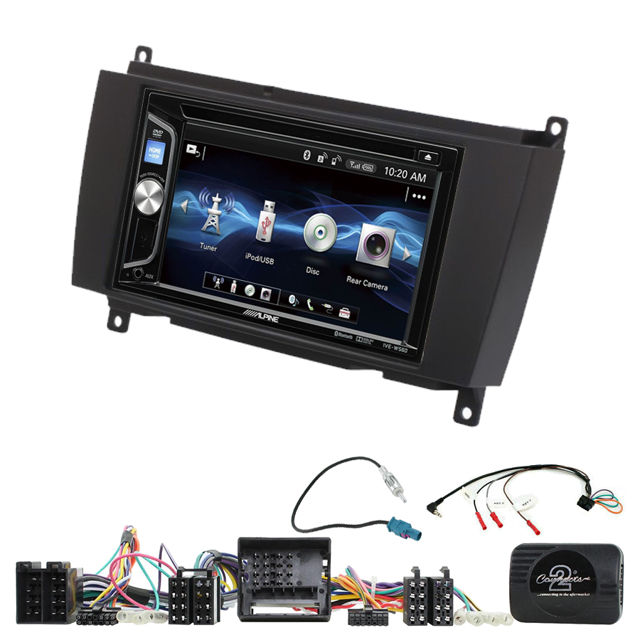 2DIN-CLK-W209-w650bt