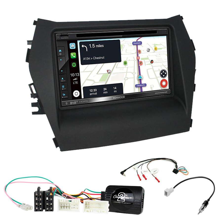 Kit d\'intégration Hyundai Santa Fe de 2013 à 2018 + Autoradio tactile Navigation GPS