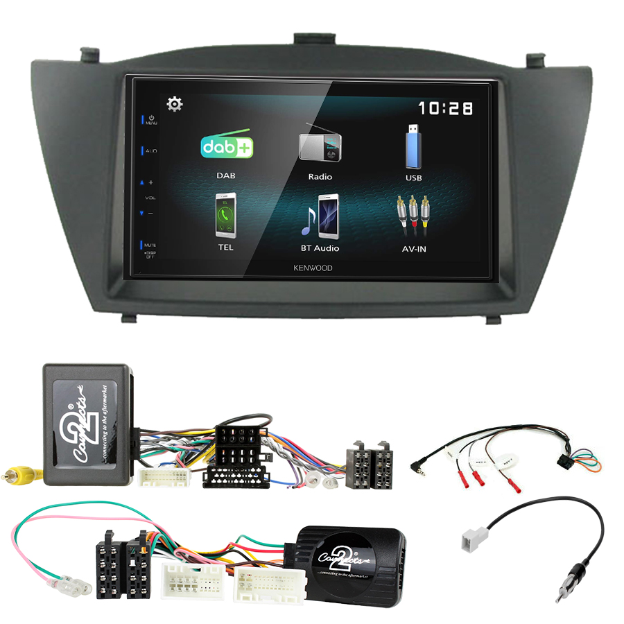 Kit d\'intégration Hyundai IX35 de 2010 à 2015 + Autoradio multimédia à écran tactile