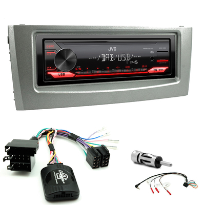 Kit d'intégration Fiat Grande Punto de 2005 à 2009 + Poste 1DIN USB/Bluetooth