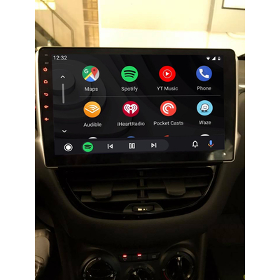 Ecran tactile QLED Android 13.0 + Apple Carplay sans fil Peugeot 208 et Peugeot 2008 de 2012 à 2019
