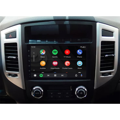 Ecran tactile QLED Android 13.0 + Apple Carplay sans fil Mitsubishi Pajero de 2006 à 2015