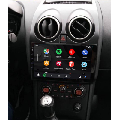 Ecran tactile QLED Android 13.0 + Apple Carplay sans fil Nissan Qashqai de 2007 à 2013