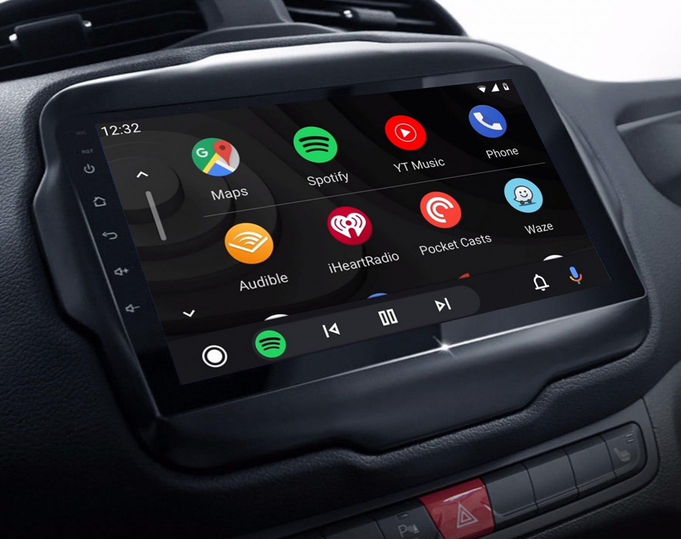 Tablette tactile Android 13.0 + Apple Carplay Jeep Renegade 2015 à 2019