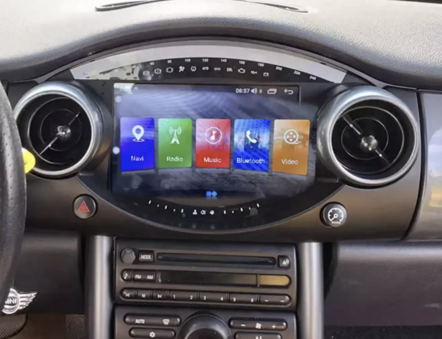 Écran QLED CarPlay Mini Cooper | Android Auto sans fil | GPS