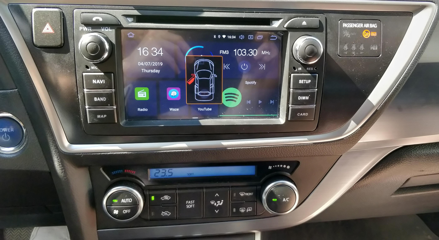 Autoradio tactile GPS Android 14 et Apple Carplay Toyota Auris