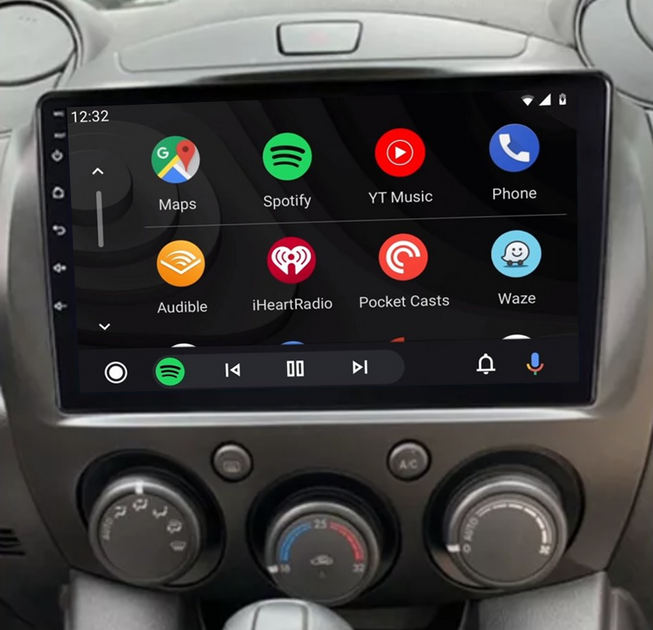 Tablette tactile Android et Apple Carplay sans fil Bluetooth Mazda 2