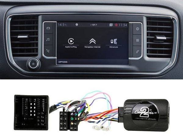KIT Autoradio multimédia USB/Bluetooth Citroën Spacetourer Jumpy 