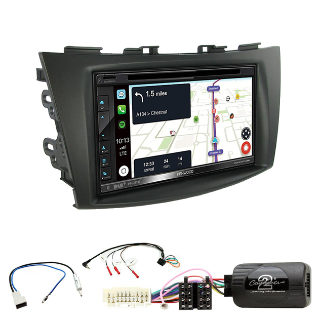 KIT Autoradio Navigation GPS et Carplay Suzuki Swift 2010 à 2017