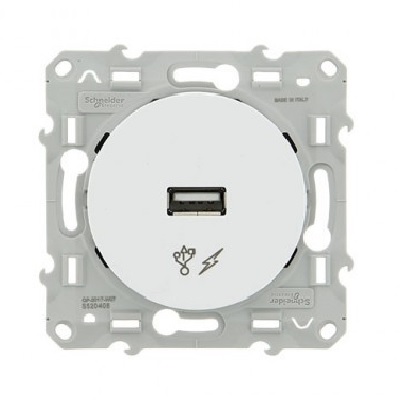 SCHNEIDER ELECTRIC - Odace prise alimentation USB 5V Blanc s520408