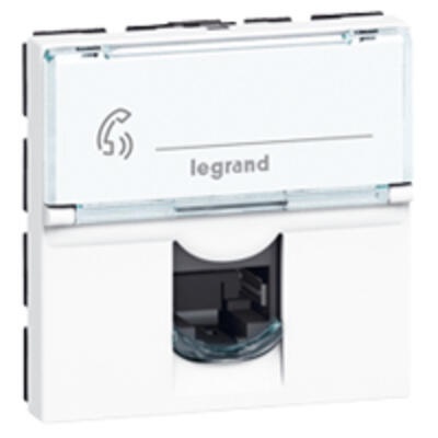 LEGRAND Prise RJ45 catégorie5e FTP Mosaic 2 modules - blanc 076555