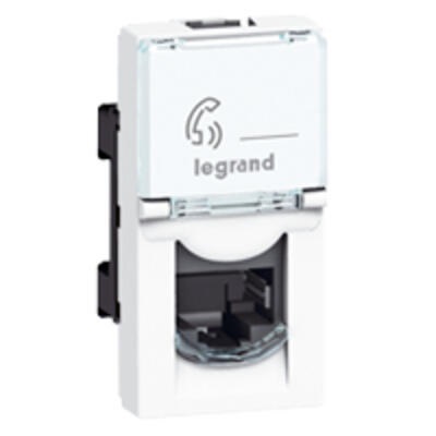 LEGRAND Prise RJ45 catégorie5e FTP Mosaic 1 module - blanc 076552