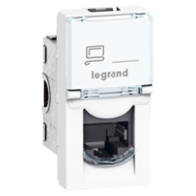 LEGRAND Prise RJ45 catégorie5e UTP Mosaic 1 module - blanc 076551