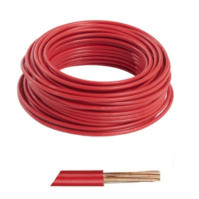 Cable Souple 6mm² Rouge H07V-K à la découpe : 5 mètres