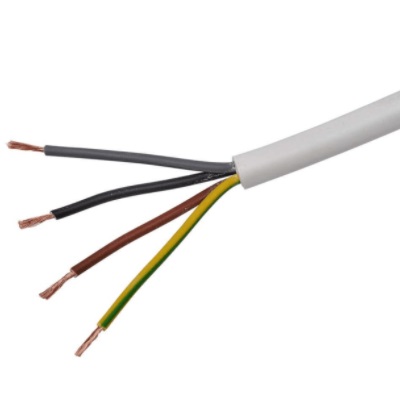 CAE - Câble d'alimentation souple  HO5VV-F 4G0,75 mm² Blanc