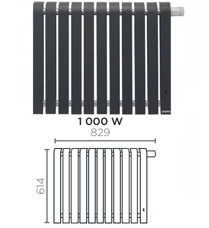 THERMOR Mythik Horizontal 1000 Watts ardoise réf 460133