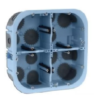 Boîte d’encastrement Eur’Ohm 51017, 2 × 2 postes, 50 mm