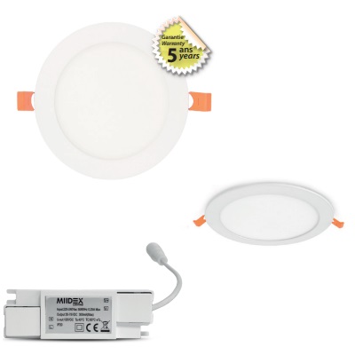 MIIDEX PLAFONNIER LED BLANC Ø175 12W 4000K GARANTIE 5 ANS 100029