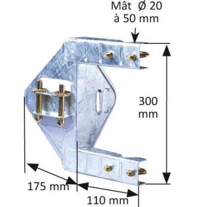 TONNA Cerclage simple galvanisé pour fixation cheminée - Réf 508900-1