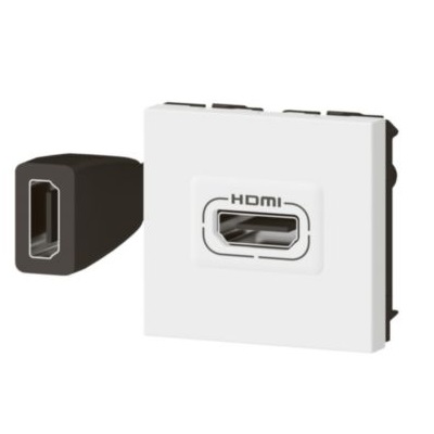 Legrand - Prise HDMI Type-A version 2.0 préconnectorisée Mosaic 2 modules - blanc 078979L