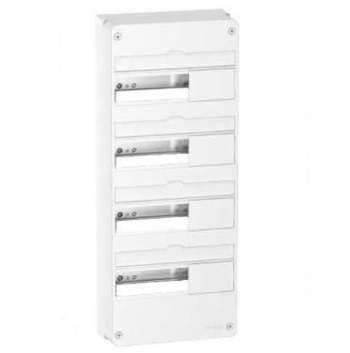 SCHNEIDER ELECTRIC - Rési9 -  Coffret en saillie Blanc - 4 rangées de 13 modules - Réf R9H13404