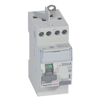 LEGRAND - Interrupteur différentiel DX3 - 2P 230V 40A type AC 300mA - 2 modules - 411614