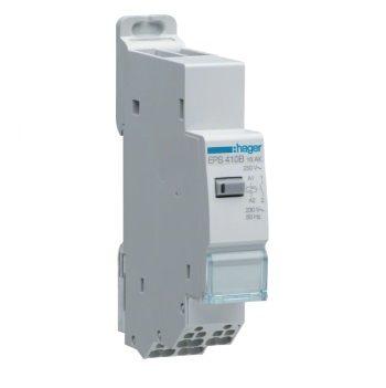 HAGER - Télérupteur silencieux Unipolaire 16A 1F 230V Sans Vis - Ref - EPS410B