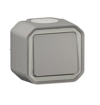 LEGRAND - Va-et-vient Plexo complet saillie gris - 10 AX - REF 069711L