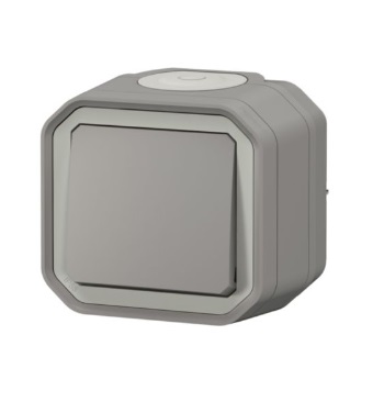 LEGRAND - Va-et-vient Plexo complet saillie gris - 10 AX  REF 069711L