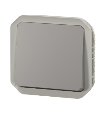 LEGRAND - Poussoir NO Prog Plexo composable gris - 10A  - 069540L