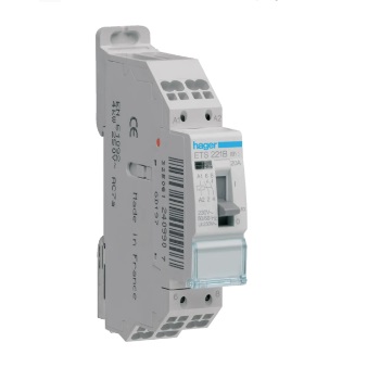 HAGER - Contacteur Jour Nuit - 20A 2F 230V - Ref ETS221B