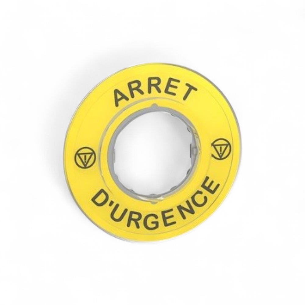 schneider-electric-etiquette-circulaire-jaune-3d-dia-60-arret-d-urgence-zby9120