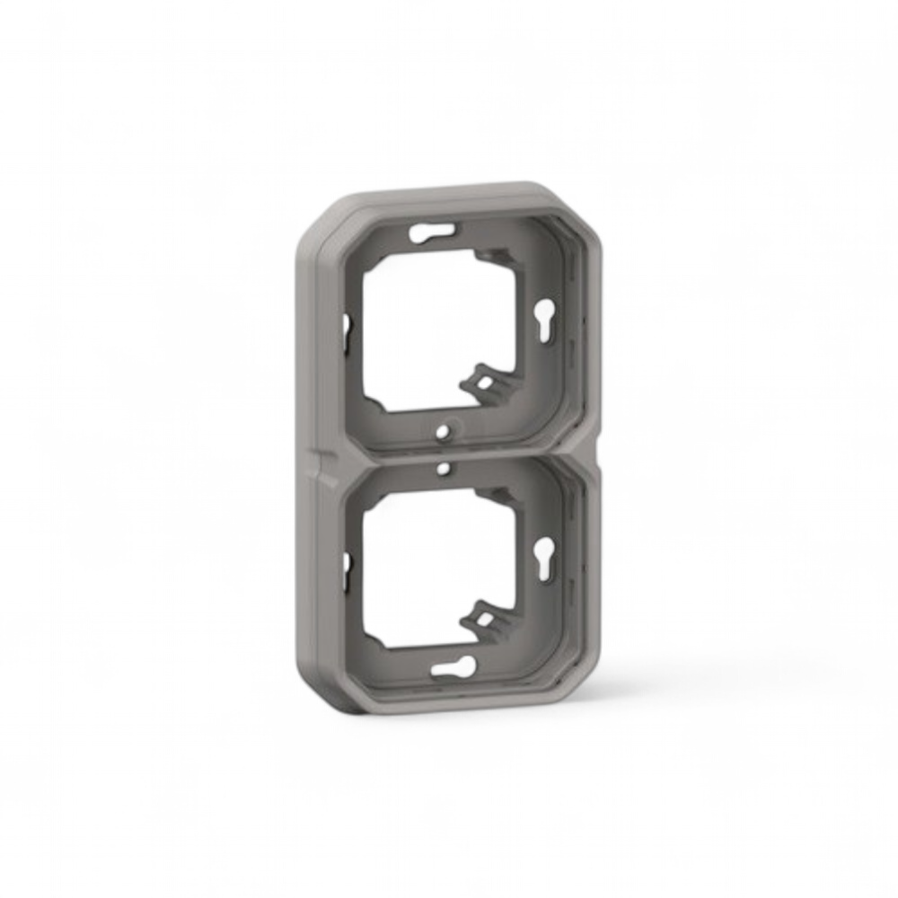 legrand-support-plaque-etanche-pour-montage-encastre-2-postes-plexo-gris-069683l