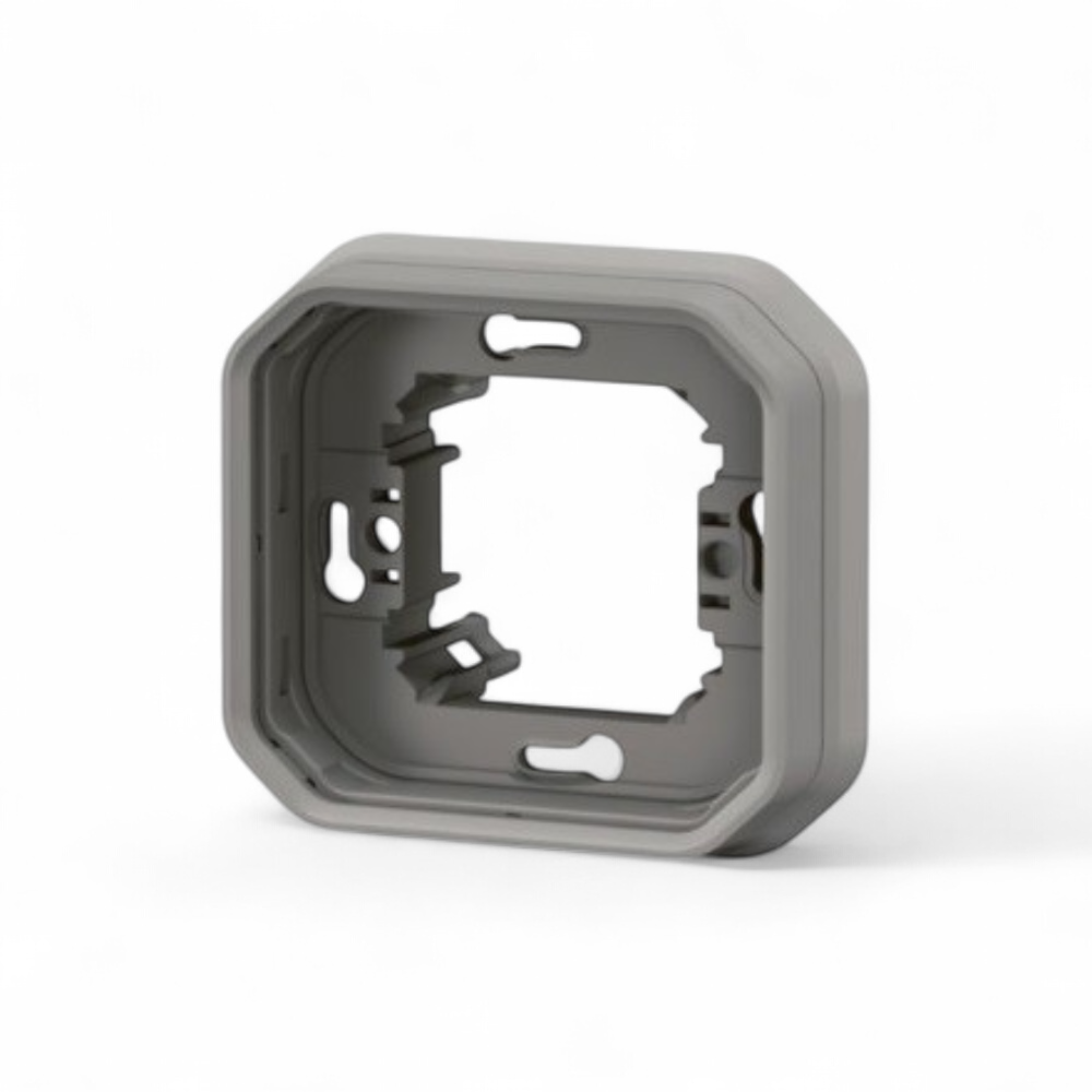 legrand-support-plaque-etanche-pour-montage-encastre-1-poste-plexo-gris-069681l